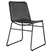 Silla de comedor Dacy de metal y ratán sintético marrón (juego de 2)