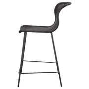 Mckinley Faux Rattan Metal Bar Chair Brown (Set of 2)