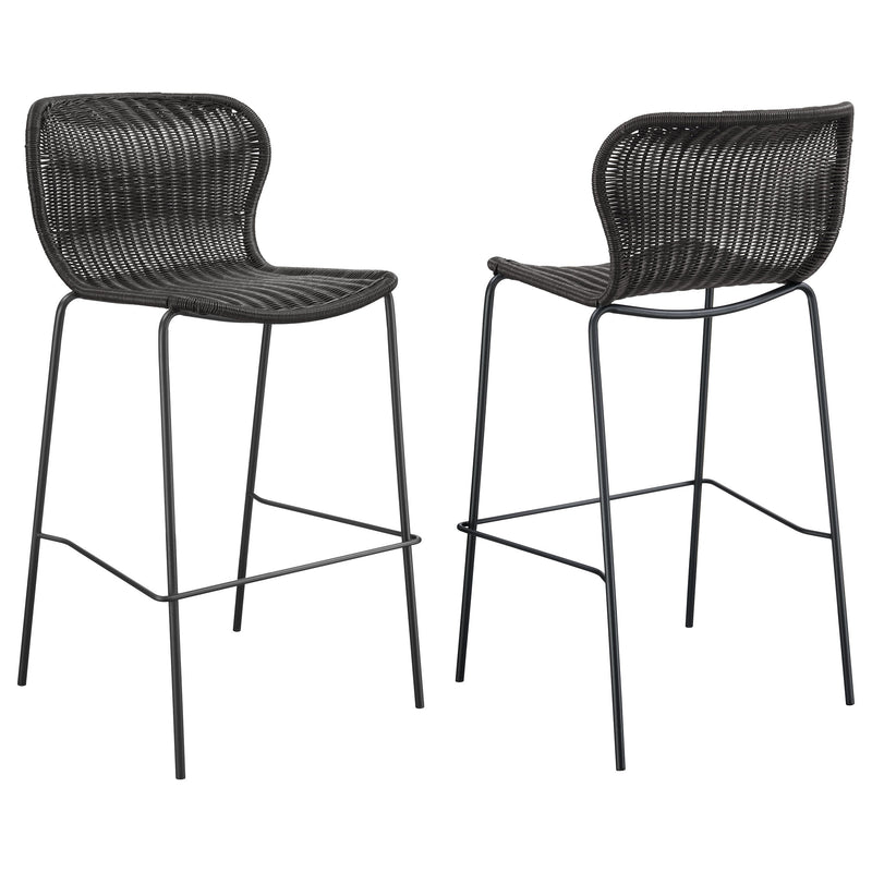 Silla de bar McKinley de ratán sintético marrón (juego de 2)