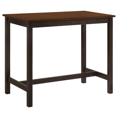 Connie Counter Height Set Chestnut and Dark Brown