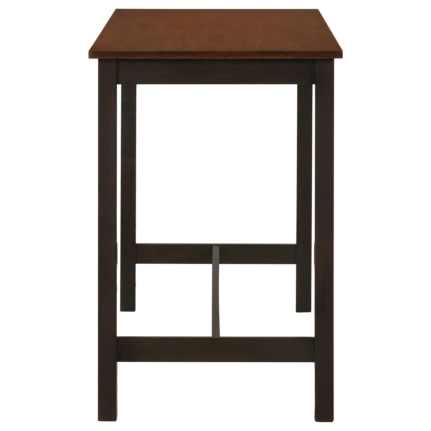 Connie Counter Height Set Chestnut and Dark Brown