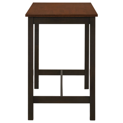 Connie Counter Height Set Chestnut and Dark Brown