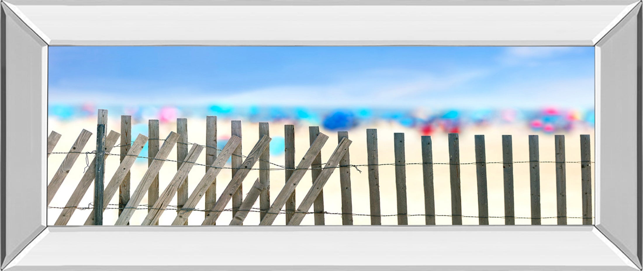 Mirrored Frame Beachscape II By James Mcloughlin