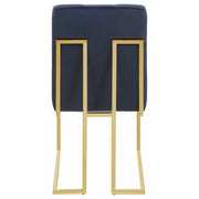 Silla de comedor tapizada en terciopelo Cisco, cromada (juego de 2)