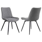 Silla de comedor giratoria tapizada Diggs gris (juego de 2)