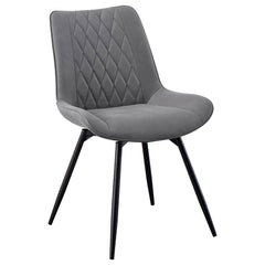 Silla de comedor giratoria tapizada Diggs gris (juego de 2)