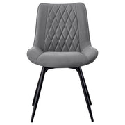 Silla de comedor giratoria tapizada Diggs gris (juego de 2)