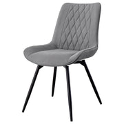 Silla de comedor giratoria tapizada Diggs gris (juego de 2)
