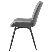 Silla de comedor giratoria tapizada Diggs gris (juego de 2)