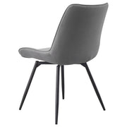 Silla de comedor giratoria tapizada Diggs gris (juego de 2)
