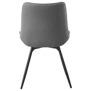 Silla de comedor giratoria tapizada Diggs gris (juego de 2)