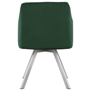 Arika Leatherette Upholstered Swivel Dining Arm Chair Black