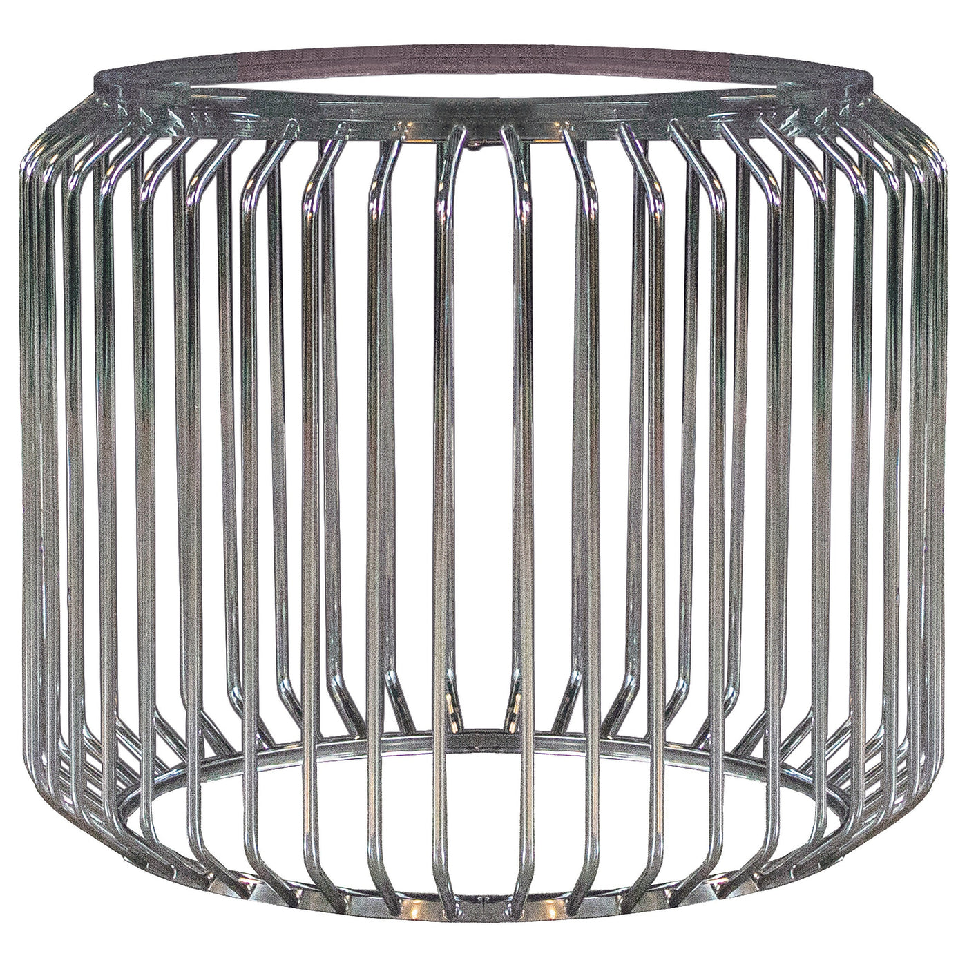 Mesa de comedor redonda de metal Veena con base cromada