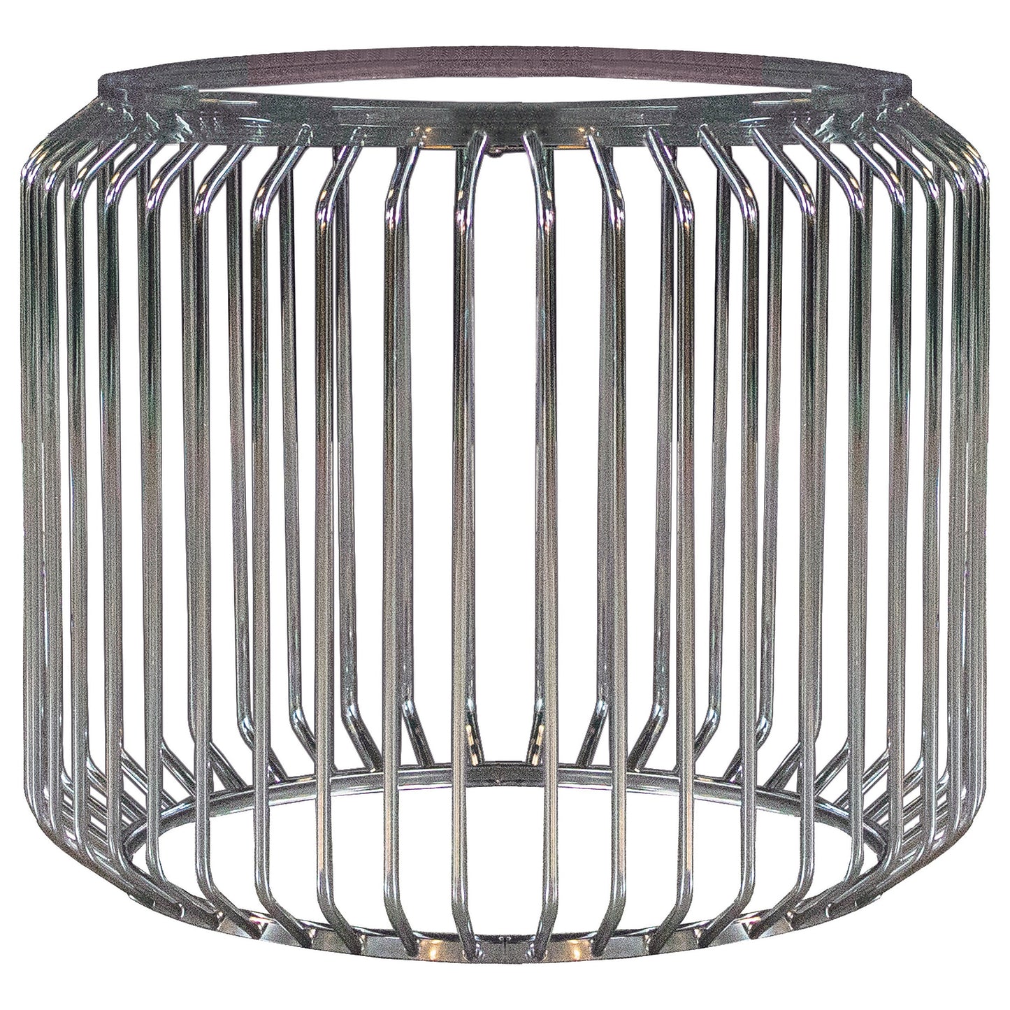 Mesa de comedor redonda de metal Veena con base cromada