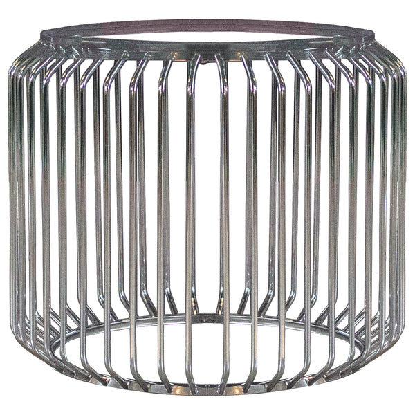 Mesa de comedor redonda de metal Veena con base cromada