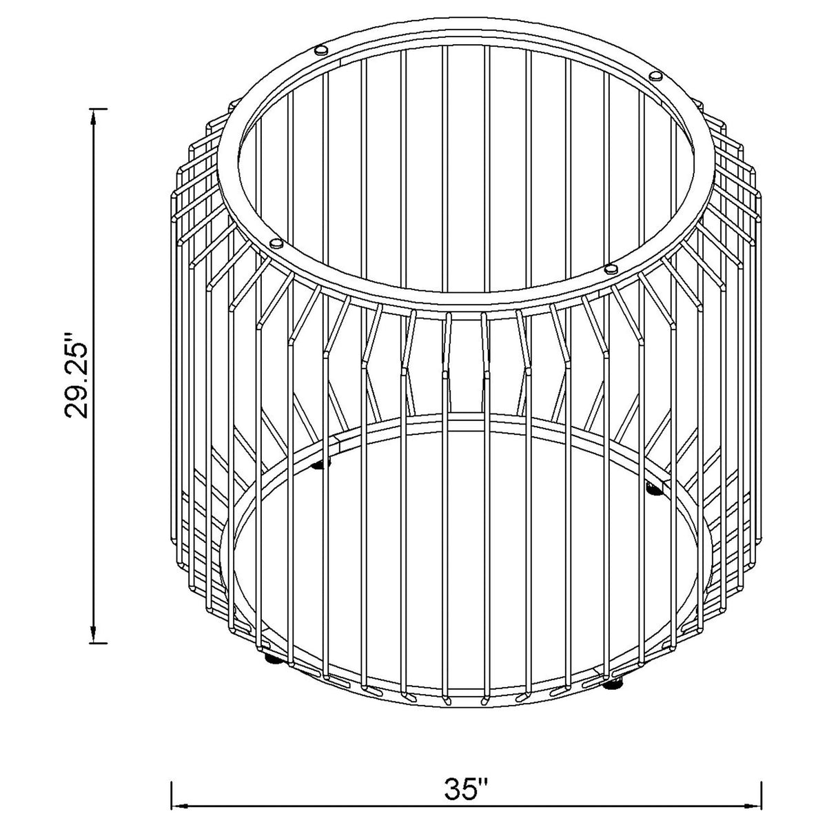 Mesa de comedor redonda de metal Veena con base cromada