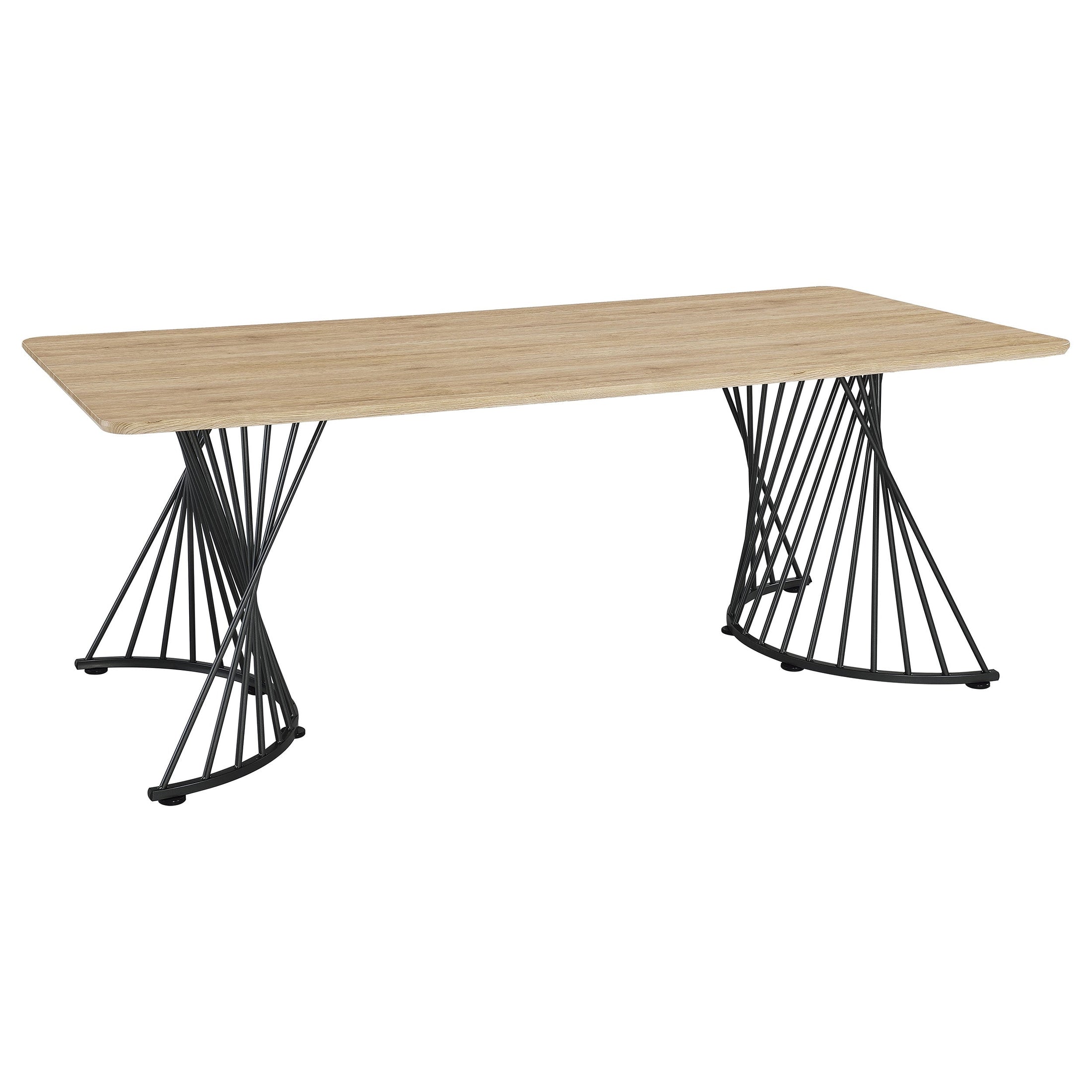 Mesa de comedor Altus de 80 pulgadas de madera compuesta de roble natural