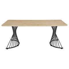 Mesa de comedor Altus de 80 pulgadas de madera compuesta de roble natural