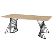 Mesa de comedor Altus de 80 pulgadas de madera compuesta de roble natural