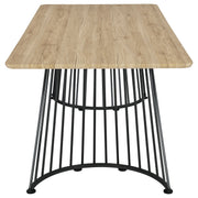Mesa de comedor Altus de 80 pulgadas de madera compuesta de roble natural