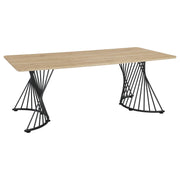 Mesa de comedor Altus de 80 pulgadas de madera compuesta de roble natural