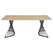 Mesa de comedor Altus de 80 pulgadas de madera compuesta de roble natural
