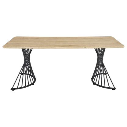 Altus 80-inch Composite Wood Dining Table Natural Oak