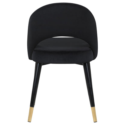 Lindsey Upholstered Dining Side Chair Black (Set of 2)