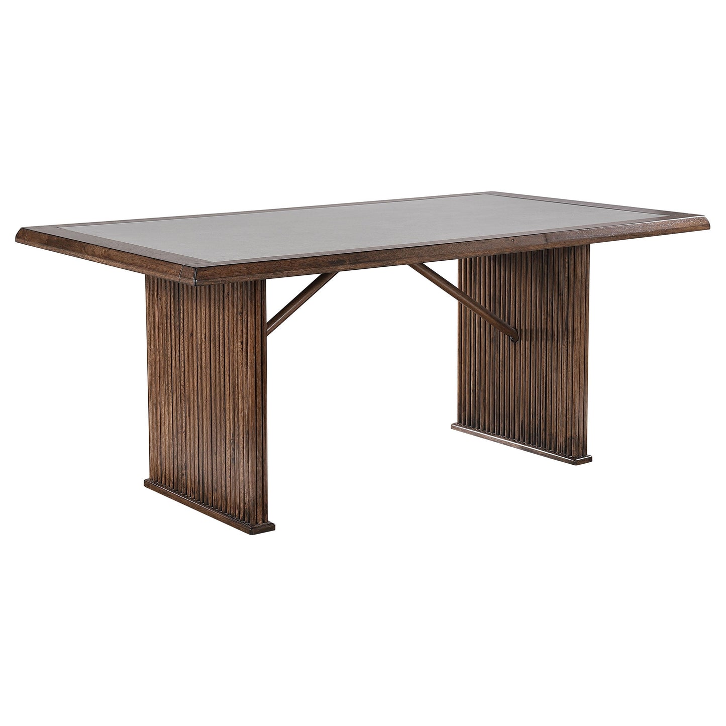 Juego de mesa de comedor rectangular Sherwood marrón
