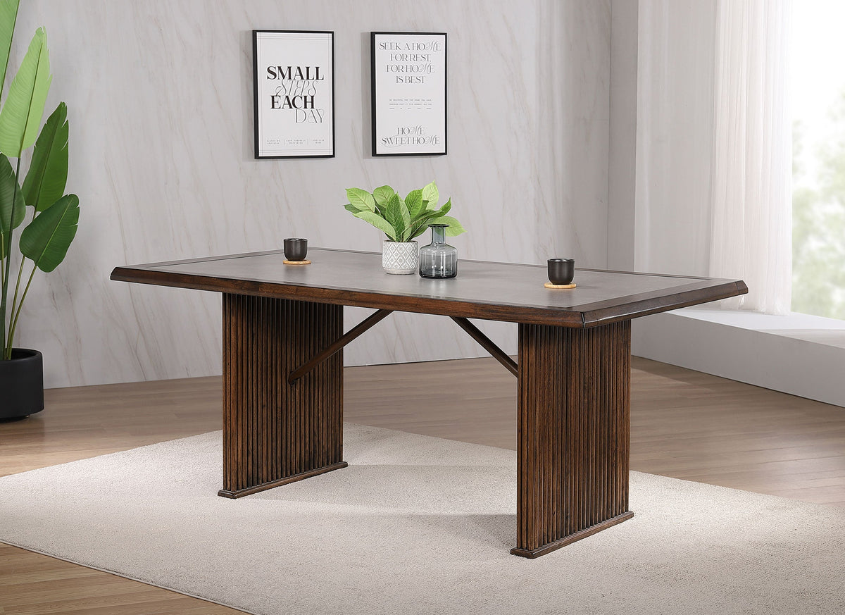 Mesa de comedor rectangular Sherwood de 72 pulgadas, color marrón