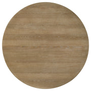 Adina 53-inch Round Wood Dining Table Distressed Light Brown