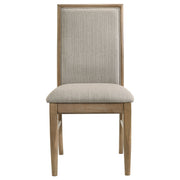 Adina Extension Dining Set Distressed Light Brown