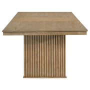 Adina Extension Dining Set Distressed Light Brown