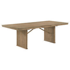 Mesa de comedor extensible Adina de 89 pulgadas, color marrón claro envejecido
