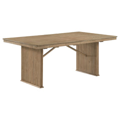 Mesa de comedor extensible Adina de 89 pulgadas, color marrón claro envejecido
