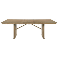 Mesa de comedor extensible Adina de 89 pulgadas, color marrón claro envejecido