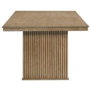 Mesa de comedor extensible Adina de 89 pulgadas, color marrón claro envejecido