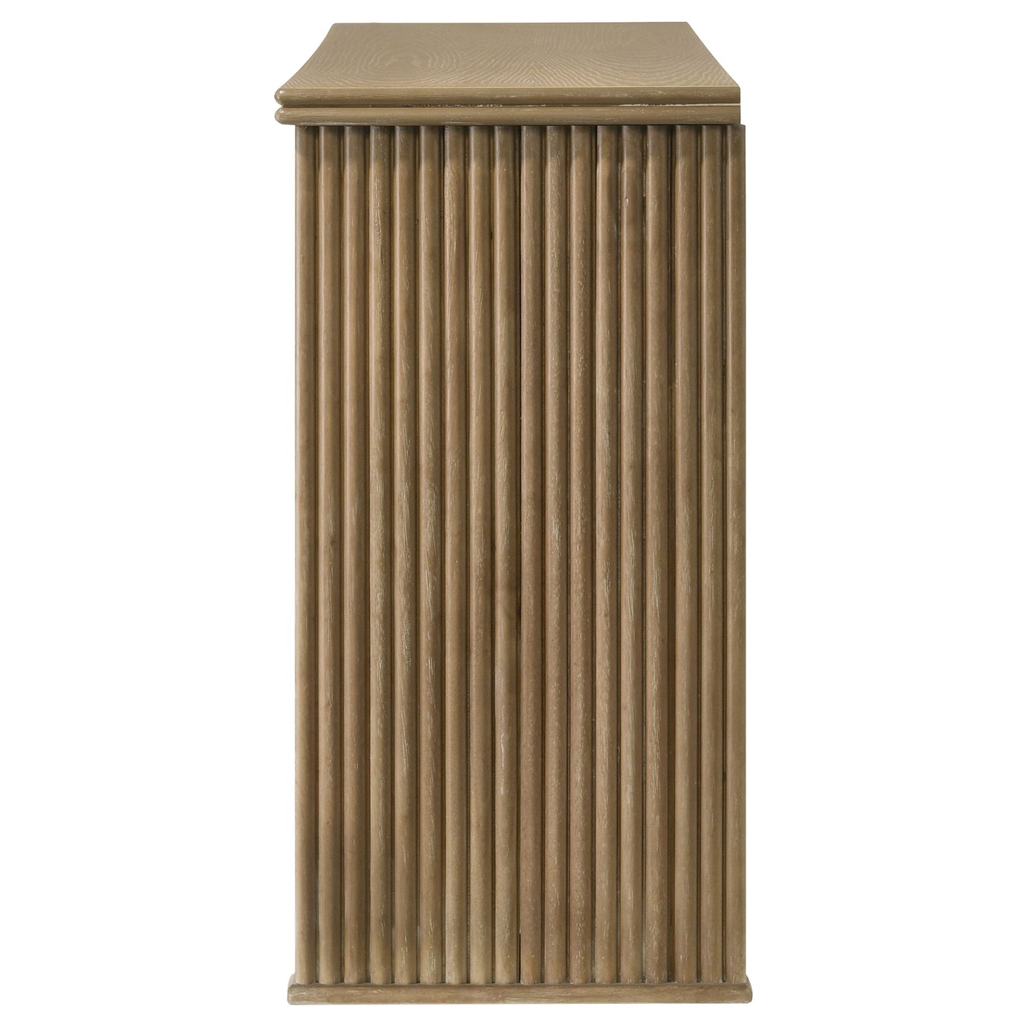 Aparador servidor Adina de 2 puertas y 59 pulgadas en marrón claro envejecido