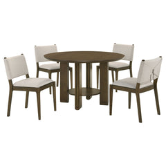 Juego de comedor redondo Ottowa de altura de mostrador marrón