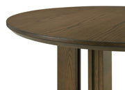 Mesa de comedor redonda de 47 pulgadas y altura de mostrador Ottowa, color marrón