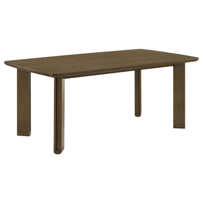 Juego de mesa de comedor rectangular de madera Ottowa marrón