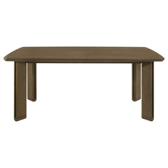 Juego de mesa de comedor rectangular de madera Ottowa marrón