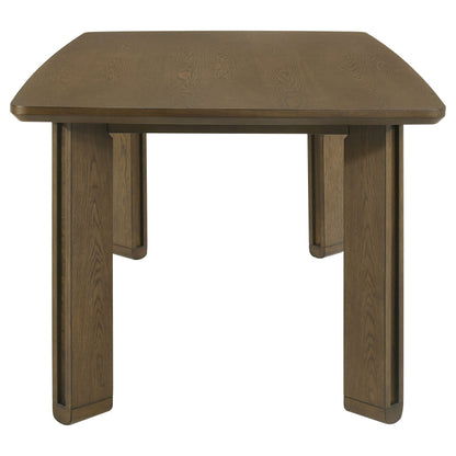 Juego de mesa de comedor rectangular de madera Ottowa marrón