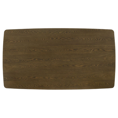 Juego de mesa de comedor rectangular de madera Ottowa marrón