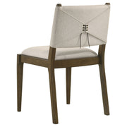 Juego de mesa de comedor rectangular de madera Ottowa marrón