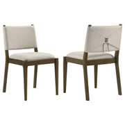Silla de comedor tapizada Ottowa marrón (juego de 2)