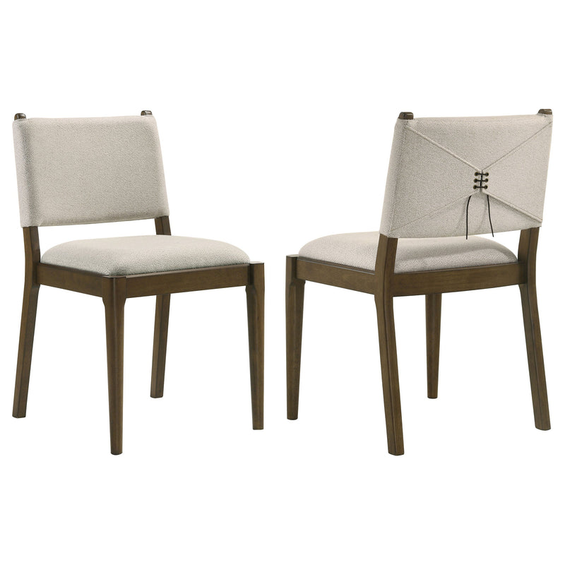 Silla de comedor tapizada Ottowa marrón (juego de 2)