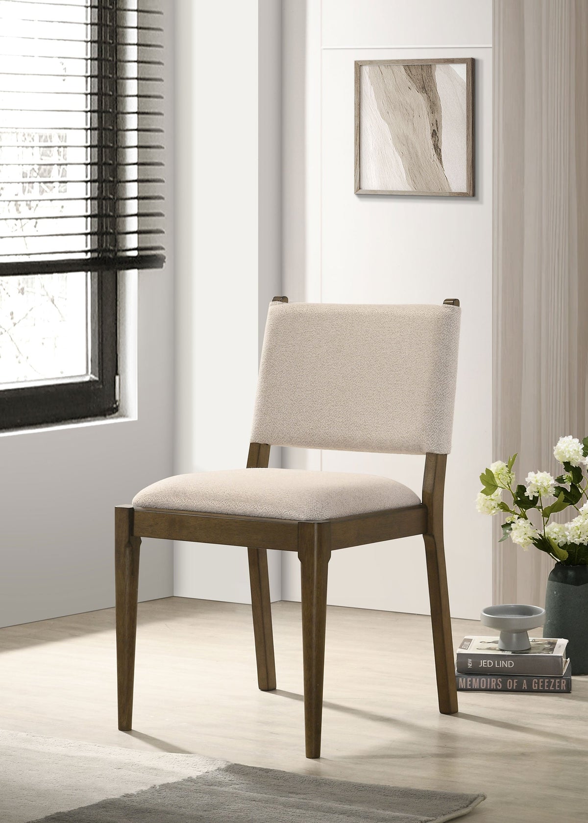 Silla de comedor tapizada Ottowa marrón (juego de 2)