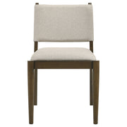 Silla de comedor tapizada Ottowa marrón (juego de 2)