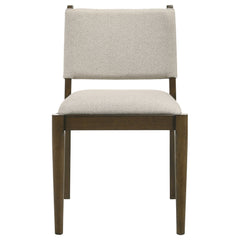 Silla de comedor tapizada Ottowa marrón (juego de 2)